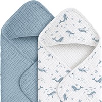 Ensemble de serviettes de bain carrées pour bébé en coton avec capuche, double couche, serviette de bain