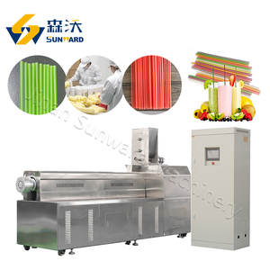 Machine à paille de riz biodégradable automatique Équipement Core Boîte de vitesses Composant Pailles à boire de riz comestible Ligne d'extrusion Machines - Product Image 2