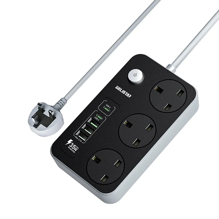 extension socket extension wire with uk plug usb port electrical sockets and switches power supply tabletop power strip