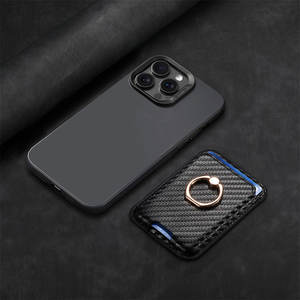 Étui portefeuille porte-cartes magnétique compatible Apple 16 et 15 <span class=keywords><strong>Pro</strong></span> Étui <span class=keywords><strong>en</strong></span> <span class=keywords><strong>cuir</strong></span> texturé <span class=keywords><strong>en</strong></span> fibre de carbone <span class=keywords><strong>14</strong></span> <span class=keywords><strong>pour</strong></span> <span class=keywords><strong>iPhone</strong></span> - Product Image 6