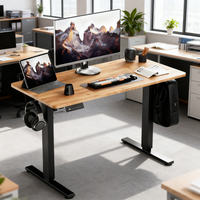 Bureau électrique ergonomique assis-debout pour étude de bureau à domicile Design moderne Table de bureau convertible motorisée à réglage de la hauteur