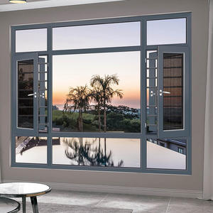 Fenêtres à battants en aluminium à profil mince, avec verre isolant <span class=keywords><strong>double</strong></span> vitrage insonorisé, pour la vente en gros - Product Image 1