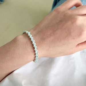 Dylam Dainty <b>Adjustable</b> Rope Beaded Chain Bangles & <b>Bracelets</b> Unique 925 Sterling Silver Beads <b>Bracelet</b> for Daily Life - Product Image 2