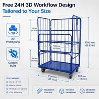 Carrito de Logística Personalizado Mracking, Carrito Plegable para Almacén, Carrito Metálico para Lavandería, Precio de Fábrica, Proveedor Mayorista