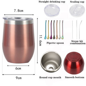 12oz Custom Logo 304 Stainless Steel <strong>Mini</strong> <strong>Egg</strong> Cup U Shaped Vacuum Insulated <strong>Mug</strong> for Household Use Business Gifts Daily Drinking - Product Image 3