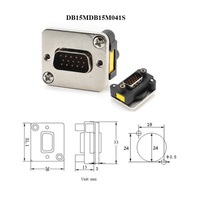 Montage sur châssis à vis DB15 Module de connecteur mâle à mâle Panneau de prise VGA Installer Db15 Adaptateur de coupleur d'extension