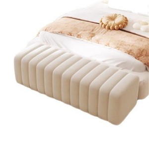 Taburete acolchado suave para cambiar zapatos, para la entrada del hogar, diseño minimalista de madera maciza, banco duradero de 40x40cm - Product Image 5
