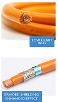 Câble de charge haute tension pour véhicules électriques EVRP, 16/25/35/50/70/95 mm², blindé, en cuivre sans oxygène, flexible, pour automobile, orange