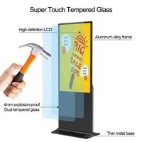 50 65 pouces LCD écran tactile panneau d'affichage numérique signalisation équipement d'adevetising Machine verticale pour les restaurants d'affaires