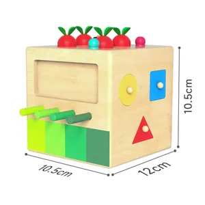 다기능 6 면 아기 모양 정렬 매칭 스택 큐브 당근 수확 캐치 웜 장난감 알파벳 학습 동전 상자