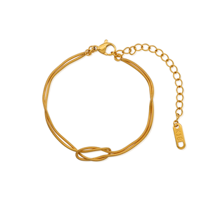 Chris April 316L สแตนเลสสองชั้น<span class=keywords><strong>ก</strong></span>ำไลข้อมืองูสำหรับผู้หญิง - Product Image 1