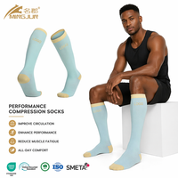 Chaussettes de compression tricotées respirantes et antibactériennes pour jeunes femmes, hauteur genou, qualité professionnelle, ODM accepté, durables, pour la remise des diplômes