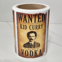 Etiqueta Personalizada Ecológica, Duradera e Impermeable para Botellas de Vodka, Etiqueta Privada con Estampado en Lámina Dorada para Botellas de Licor, Vino y Bebidas Espirituosas