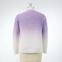 Cardigan en tricot à col en V dégradé de couleurs pour femme, à manches longues, boutonné, coupe ample, pull décontracté, vêtement d'extérieur