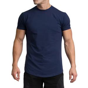 Vêtements de sport personnalisés T-shirt en coton Homme Vêtements de fitness Vêtements de sport T-shirts tendance Été Toutes les couleurs Coupe ajustée T-shirt homme - Product Image 1