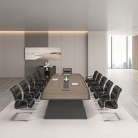 Mesa de Conferencia Ejecutiva Moderna de Alta Gama, MDF Ecológico, Modular, de Lujo, para Sala de Juntas, Oficina, Escuela