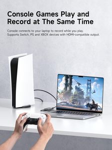 <span class=keywords><strong>Tarjeta</strong></span> de Captura de Video USB 3.0 Tipo-C a HDMI 2 en 1 para Transmisión, Grabación y Juegos (Compatible con OBS/Zoom) - Product Image 6