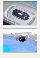Moderna Bañera de Hidromasaje Portátil Rectangular, Spa de Masaje para Varias Personas, Ecológica, Inteligente, con Temperatura Constante, de Acrílico