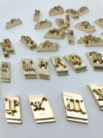 Set Stempel Huruf & Angka Kulit T-Slot yang Dapat Dipindahkan, Logo Kustom Inisial pada Cetakan Kuningan, Bahan Cetak Mesin Hot Foil Stamping
