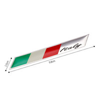 Emblème 3D en métal de la drapeau national italien, autocollant de décoration de voiture, autocollant de moto pour Renault, Peugeot, Citroën, Chevrolet, Skoda