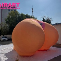 Tunnel gonflable sur mesure en forme de fesses, décoration interactive de scène pour événements musicaux