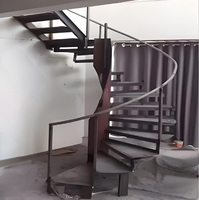 Maßgefertigte Gusseisen-Wendeltreppe in Verschiedenen Größen Rostbeständig Modernes Design Villa Innen- und Außenbereich Hof Heimdekoration