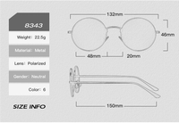 Lunettes de soleil polarisées personnalisées Hip-Hop Punk pour hommes, monture ronde vintage rétro en métal doré, protection ultraviolette
