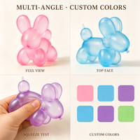 Jouet à presser anti-stress en caoutchouc en forme de chiot, rempli de sucre, motif chien de dessin animé, jouet sensoriel pour jeunes enfants et adolescents, vente en gros