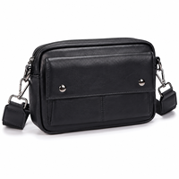 Sac messager vintage en cuir PU pour homme, imperméable, décontracté, avec fermeture éclair, vente en gros