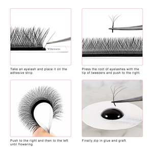 Extensions <span class=keywords><strong>de</strong></span> cils pré-faites en gros, marque privée, volume, fournitures, YY <span class=keywords><strong>3D</strong></span> 4D 5D W, cils synthétiques, cheveux naturels, longs - Product Image 3