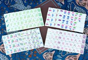 High Cost Performance American <b>Mahjong</b> Tiles <b>Set</b> Green Vitality Glazed Anti-scratch Four-layer Patterns <b>Mahjong</b> <b>Set</b> Artwork - Product Image 6