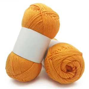 wholesale 100% organic cotton yarn crochet yarn cotton in summer for hand knitting