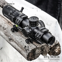 Lunette de tir T-EAGLE March HT1-5X24IR 30mm SFP IR tactique en alliage d'aluminium pour la chasse, le tir en extérieur, LPVO, étanche et antichoc