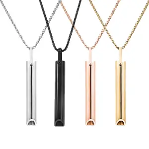 Minimalist Whistle Necklaces Fashion Creative Hollow Tube Whistles Selling Exquisite Charm Pendant Necklaces Instagram Style