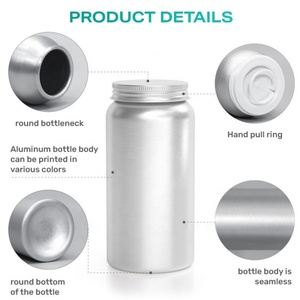 Eco-friendly Aluminium Supplements Tin <b>Container</b> Vitamin Bottle Packaging Metal Capsule Jar Envases Para Suplementos - Product Image 3