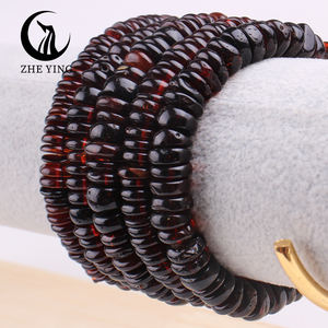 Zhe Ying 2x10mm bracciale in pietra ambrata sanguinante commercio heishi rosso ciliegia <span class=keywords><strong>ambra</strong></span> perline rondelle bracciale in <span class=keywords><strong>ambra</strong></span> naturale naturale - Product Image 2