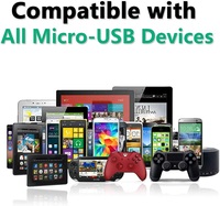 Kabel Pengisi Daya Android 2A 3ft 1m 100% Tembaga Murni, Kabel Charger HP, Kabel Micro USB
