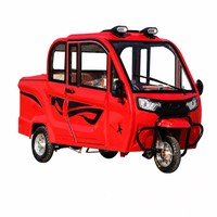 Tricycle électrique personnalisable à 3 roues, 1000W, 60V58A, cabine fermée, toutes saisons, 4 passagers, pour usage domestique