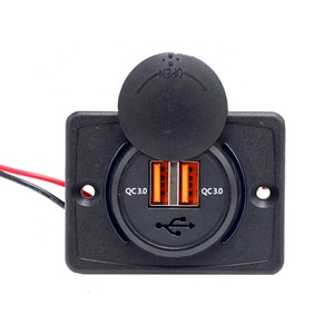 Chargeur USB pour bus à montage sur panneau 12V/24V avec double port de charge, 3.0A, massage magnétique sans fil, type allume-cigare - Product Image 6
