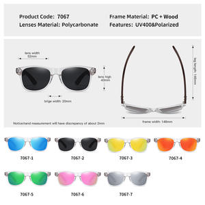 Gafas de Sol de madera de bambú hechas a mano con logotipo personalizado para hombre, gafas de sol polarizadas clásicas Vintage, gafas de sol de diseño de marca con tonos naturales - Product Image 2