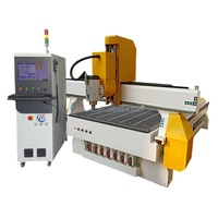 Routeur CNC à 4 axes populaire avec broche oscillante et servomoteur pour la sculpture et la gravure 3D de portes en bois et de pieds de chaise