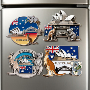 Imán de Refrigerador de Metal con Diseño Art Deco y Logotipo Personalizado, con Forma Personalizada para Recuerdos de <span class=keywords><strong>Ciudades</strong></span> y Países - Product Image 4