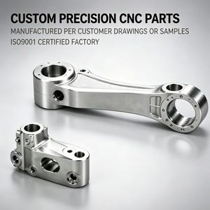 Bras de liaison et support structurel en aluminium usiné CNC de précision sur mesure, bras de liaison en aluminium billette et logement de roulement - Product Image 1