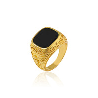 Hip-Hop Punk Metall Maßgefertigte Ringrohlinge Vergoldeter Fingerring Mode Vintage Einfacher Silber Herrenring