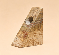 Supports de livres en marbre artisanal de la forêt tropicale, pour les espaces de travail modernes européens et du Moyen-Orient