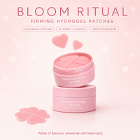 Patchs Hydrogel Visage et Yeux au Collagène Hydrolysé Personnalisés OEM, Forme Cœur, Multi-Zones, Effet Raffermissant, Produits de Soin Beauté du Visage