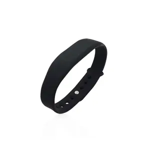 High Quality 125KHZ TK4100 Read Only RFID Black Silicone Wristband Bracelet