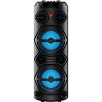 Enceinte de fête sans fil Bluetooth d'extérieur pour la maison, 20W, double haut-parleur 8 pouces, écran numérique, avec micro sans fil, télécommande et câble de charge Android