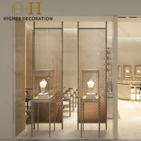 Vitrine à bijoux personnalisée avec comptoir en verre trempé, meuble de présentation pour bijoux