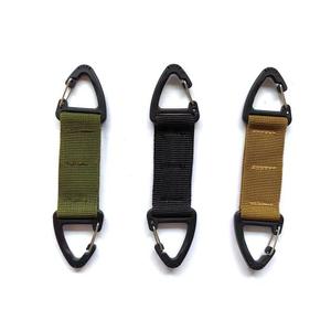 Mosquetón Táctico Work Record con Correa de Nylon y Doble Gancho para Escalada al Aire Libre, en Negro, Caqui y Verde - Product Image 2